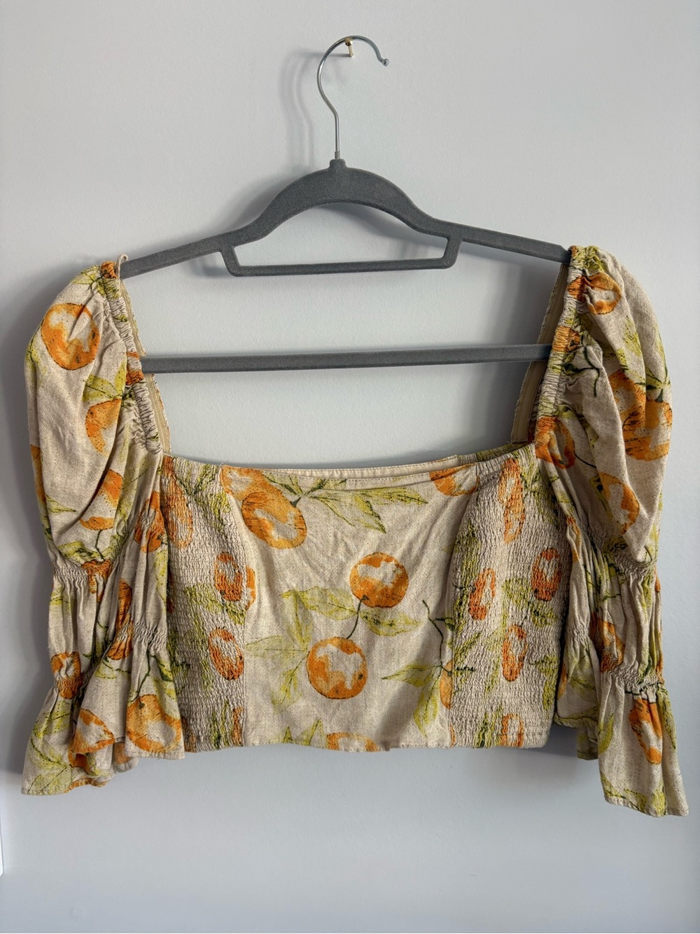 Women's Orange Square-Neck Top